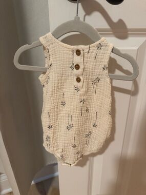 Grayson Collective Ivory Palm Print One Piece